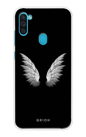 White Angel Wings Samsung Galaxy M11 Back Cover