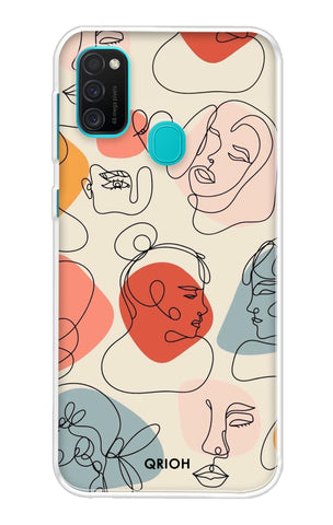 Abstract Faces Samsung Galaxy M21 Back Cover