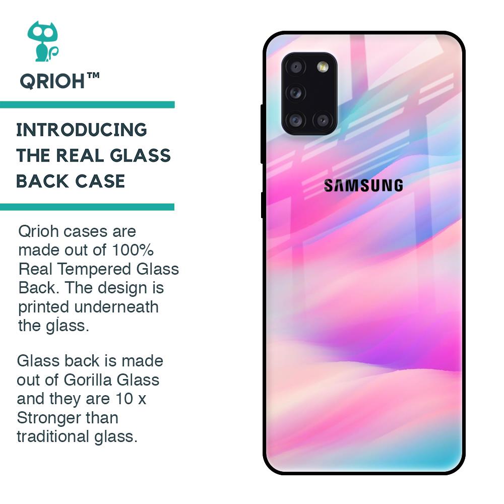 Colorful Waves Glass case for Samsung Galaxy A31