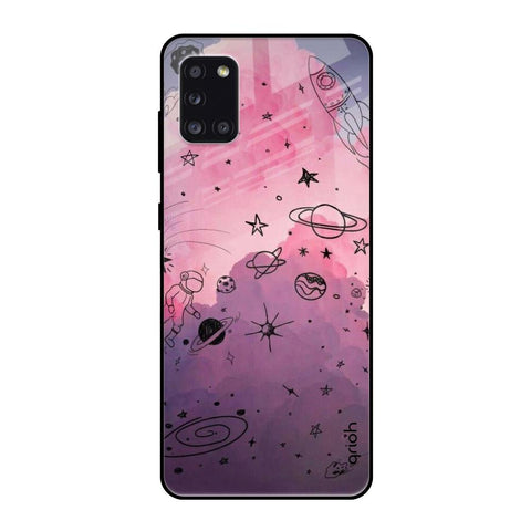 Space Doodles Samsung Galaxy A31 Glass Back Cover Online