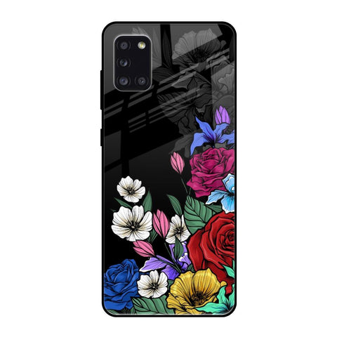 Rose Flower Bunch Art Samsung Galaxy A31 Glass Back Cover Online