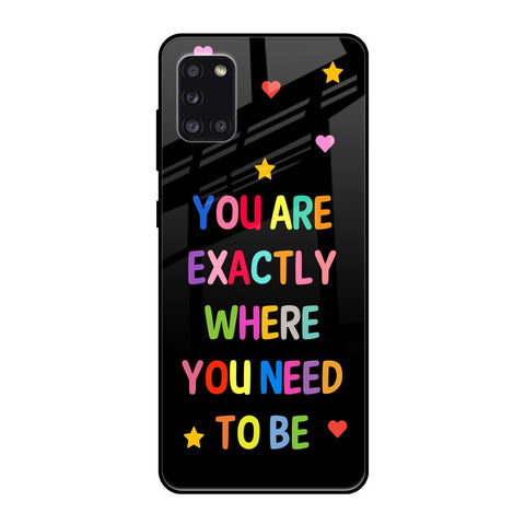 Magical Words Samsung Galaxy A31 Glass Back Cover Online