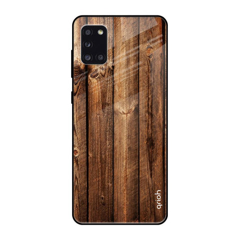 Timber Printed Samsung Galaxy A31 Glass Back Cover Online