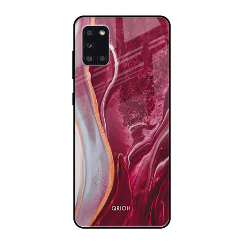 Crimson Ruby Samsung Galaxy A31 Glass Back Cover Online