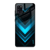 Vertical Blue Arrow Samsung Galaxy A31 Glass Back Cover Online