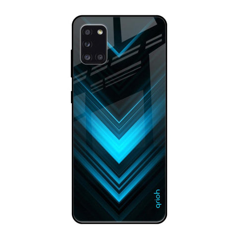 Vertical Blue Arrow Samsung Galaxy A31 Glass Back Cover Online