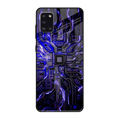 Techno Color Pattern Samsung Galaxy A31 Glass Back Cover Online