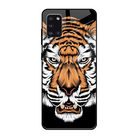 Angry Tiger Samsung Galaxy A31 Glass Back Cover Online