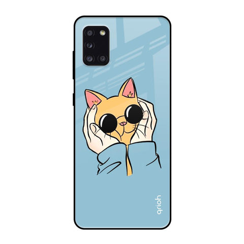 Adorable Cute Kitty Samsung Galaxy A31 Glass Back Cover Online