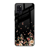 Floating Floral Print Samsung Galaxy A31 Glass Back Cover Online