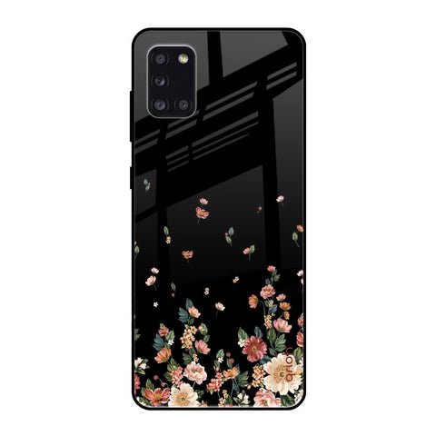 Floating Floral Print Samsung Galaxy A31 Glass Back Cover Online