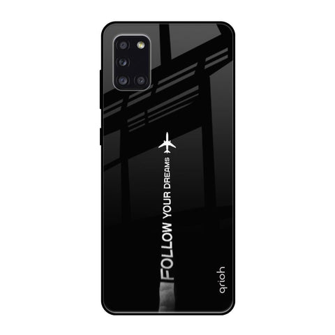 Follow Your Dreams Samsung Galaxy A31 Glass Back Cover Online