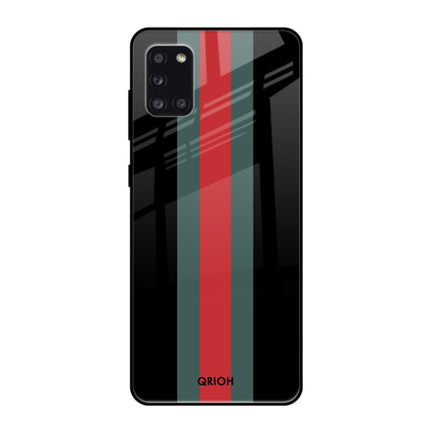 Vertical Stripes Samsung Galaxy A31 Glass Back Cover Online