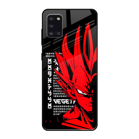 Red Vegeta Samsung Galaxy A31 Glass Back Cover Online