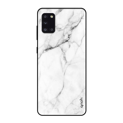 Modern White Marble Samsung Galaxy A31 Glass Back Cover Online