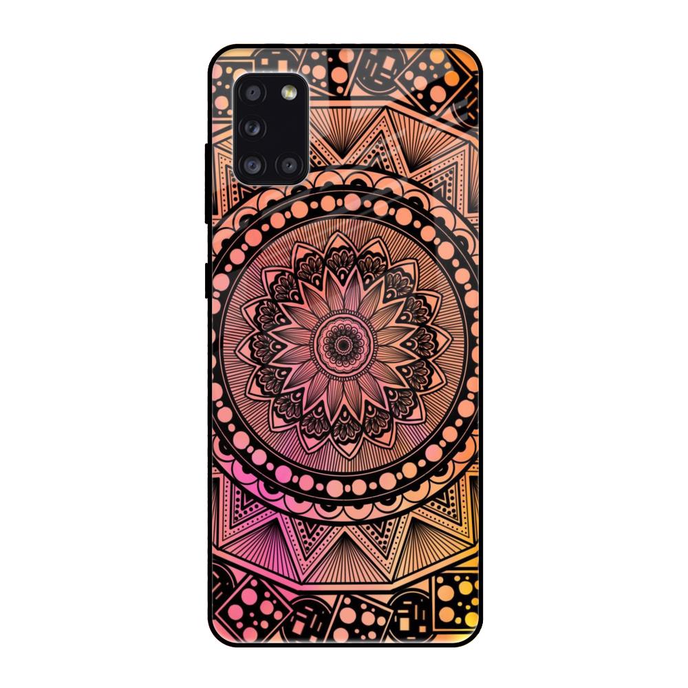 Floral Mandala Samsung Galaxy A31 Glass Back Cover Online