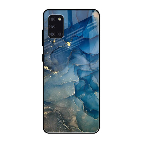 Blue Cool Marble Samsung Galaxy A31 Glass Back Cover Online