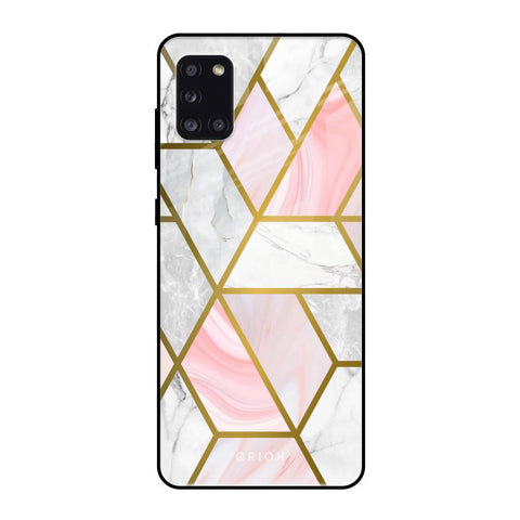 Geometrical Marble Samsung Galaxy A31 Glass Back Cover Online