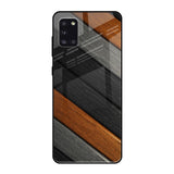 Tri Color Wood Samsung Galaxy A31 Glass Back Cover Online