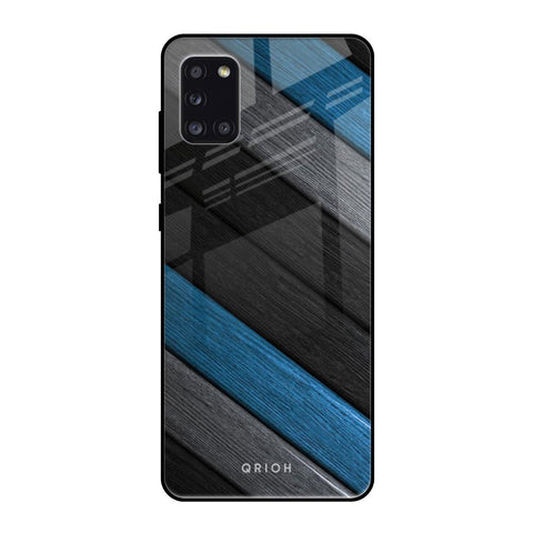 Multicolor Wooden Effect Samsung Galaxy A31 Glass Back Cover Online