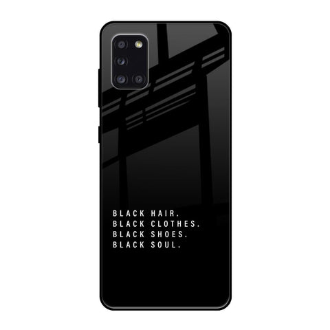 Black Soul Samsung Galaxy A31 Glass Back Cover Online