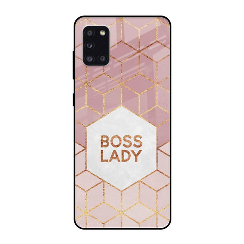 Boss Lady Samsung Galaxy A31 Glass Back Cover Online