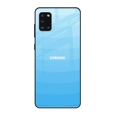 Wavy Blue Pattern Samsung Galaxy A31 Glass Back Cover Online
