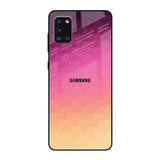 Geometric Pink Diamond Samsung Galaxy A31 Glass Back Cover Online