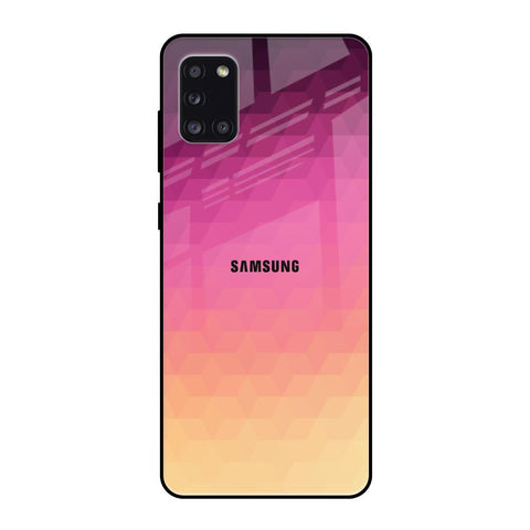 Geometric Pink Diamond Samsung Galaxy A31 Glass Back Cover Online