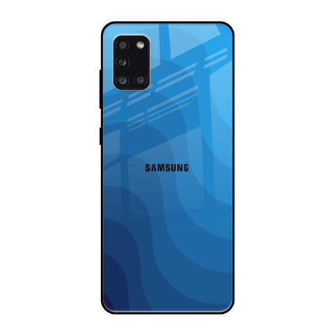 Blue Wave Abstract Samsung Galaxy A31 Glass Back Cover Online
