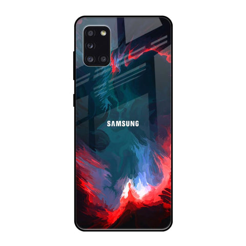 Brush Art Samsung Galaxy A31 Glass Back Cover Online