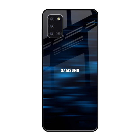 Blue Rough Abstract Samsung Galaxy A31 Glass Back Cover Online