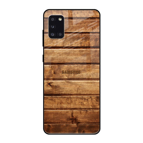 Wooden Planks Samsung Galaxy A31 Glass Back Cover Online