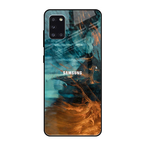 Golden Splash Samsung Galaxy A31 Glass Back Cover Online