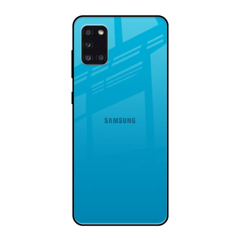 Blue Aqua Samsung Galaxy A31 Glass Back Cover Online