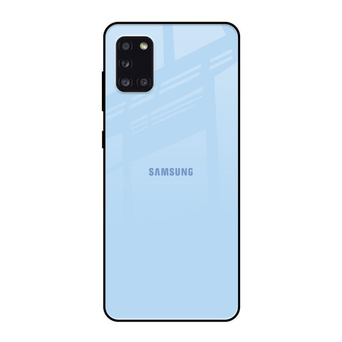 Pastel Sky Blue Samsung Galaxy A31 Glass Back Cover Online