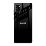 Jet Black Samsung Galaxy A31 Glass Back Cover Online