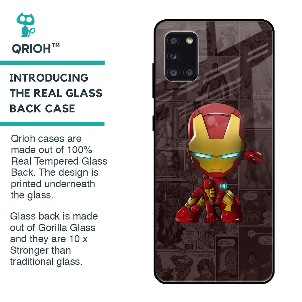 Angry Baby Super Hero Glass Case for Samsung Galaxy A31
