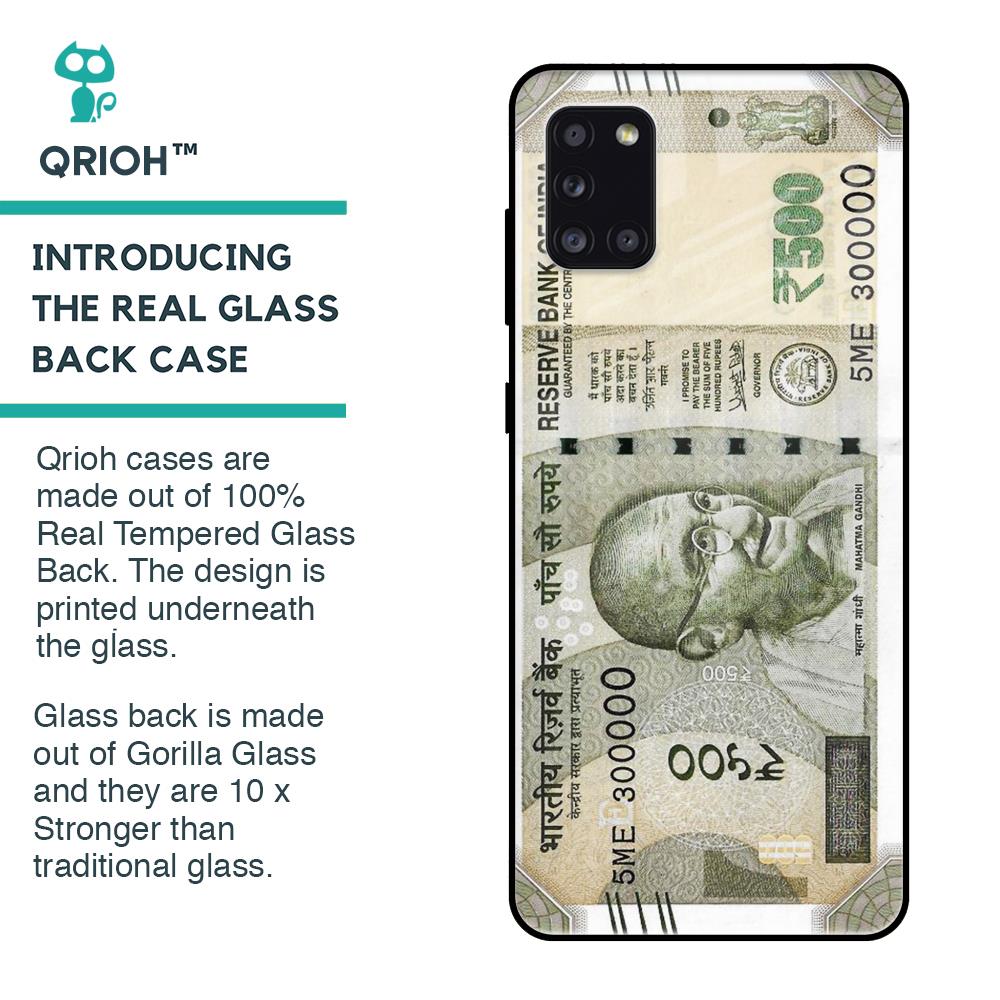 Cash Mantra Glass Case for Samsung Galaxy A31