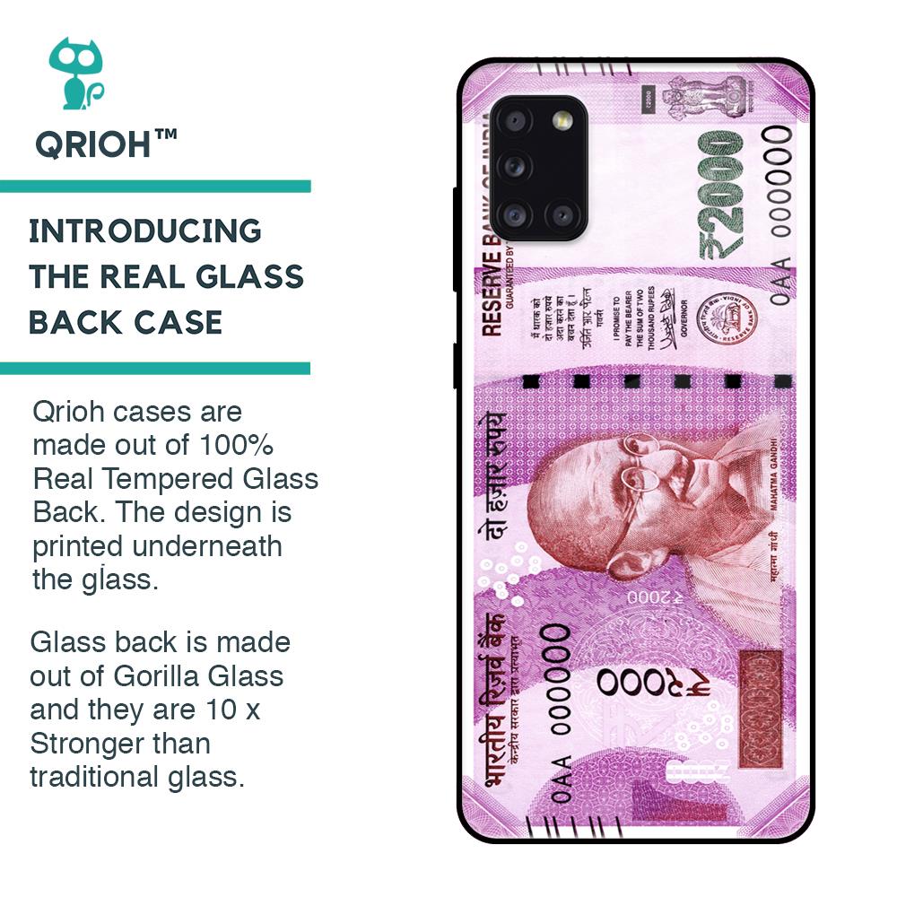 Stock Out Currency Glass Case for Samsung Galaxy A31