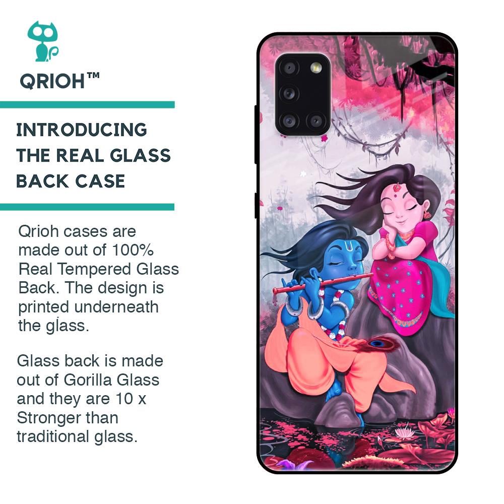 Radha Krishna Art Glass Case for Samsung Galaxy A31