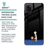 Night Sky Star Glass Case for Samsung Galaxy A31