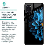 Half Blue Flower Glass Case for Samsung Galaxy A31