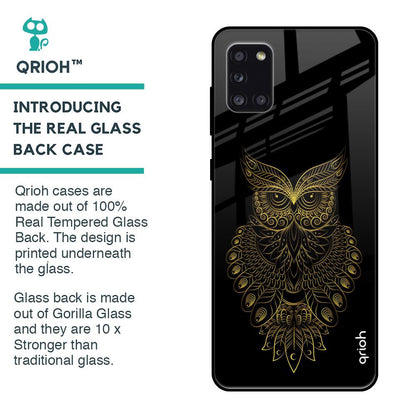 Golden Owl Glass Case for Samsung Galaxy A31