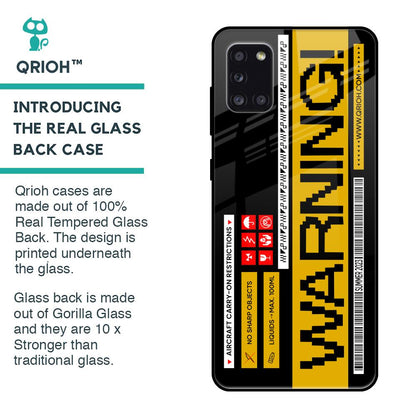 Aircraft Warning Glass Case for Samsung Galaxy A31