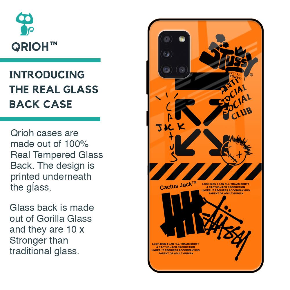 Anti Social Club Glass Case for Samsung Galaxy A31