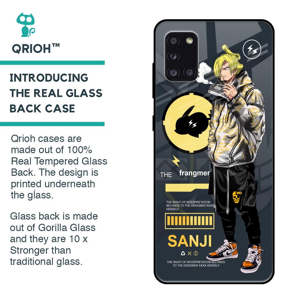 Cool Sanji Glass Case for Samsung Galaxy A31