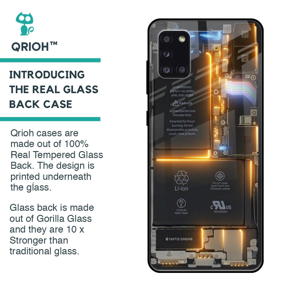 Glow Up Skeleton Glass Case for Samsung Galaxy A31