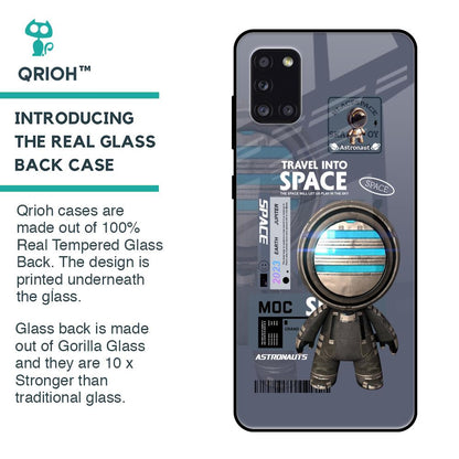 Space Travel Glass Case for Samsung Galaxy A31