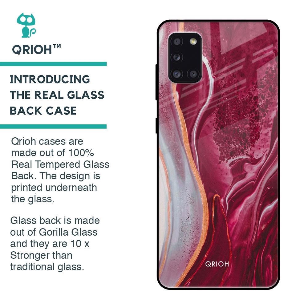 Crimson Ruby Glass Case for Samsung Galaxy A31